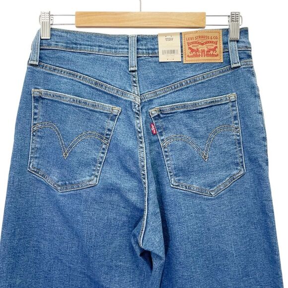 NWT Levi’s Ribcage Straight Jeans Size 29 | 8 in Summer Slide Ankle Medium Wash - Picture 6 of 16